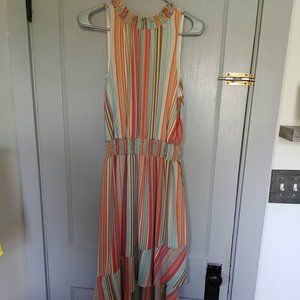 Women's Sleeveless Pastel High Low Dress Medium